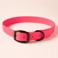 Image 2 of Collier en Biothane Rose Fluo