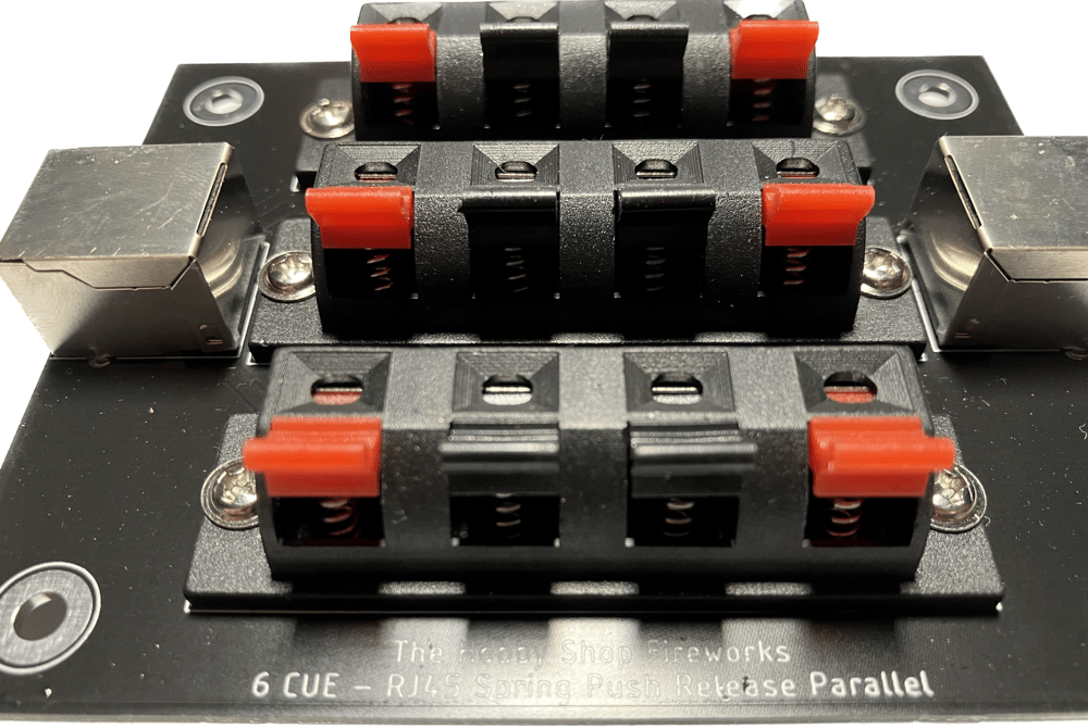 6 Cue Spring Push Release - 2 RJ45