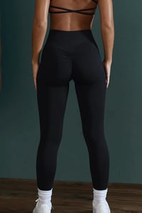 Image 2 of I Am The Throne Rulership Collection | Women Butt  Lifting  Pocketed Black Leggings