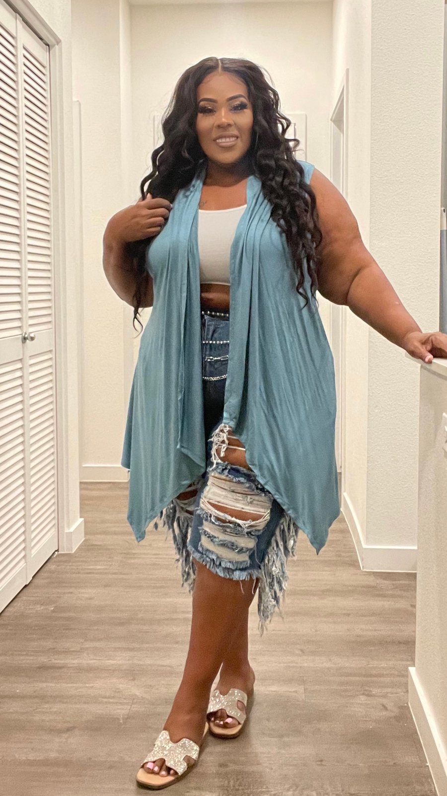 Image of 3PACK PLUS SIZE DRAPED OPEN FRONT CARDIGAN