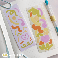 Worm Deco sticker sheet 