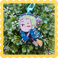 Image 1 of egghead zoro ✨ epoxy acrylic charm