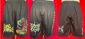 Image of Officially Licensed Gore Infamous/Cerebral Effusion/Dripping Mesh Shorts With Pockets!!