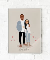 Image 1 of Couple with hearts