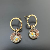 Image 2 of Abstract Circle Earrings