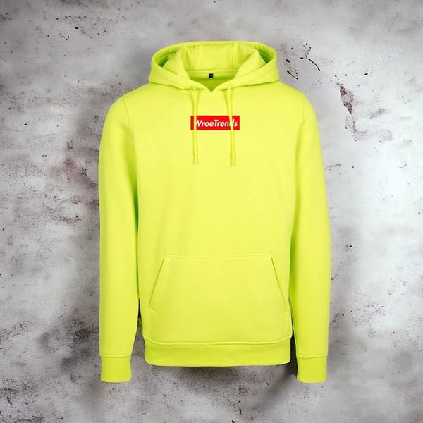Image of NEON RED BOX HEAVY HOODIE