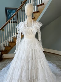 Image 2 of 1970s Tiered Wedding Dress