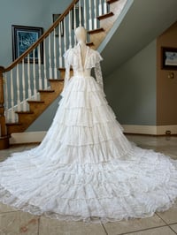 Image 3 of 1970s Tiered Wedding Dress