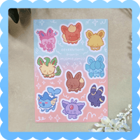 eeveelutions ❄️ waterproof vinyl sticker sheet