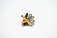 Image 2 of Enamel Pin: LetterWest Hand and Pencil 