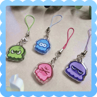 Image 3 of inkling and octoling ❄️ epoxy phone charm