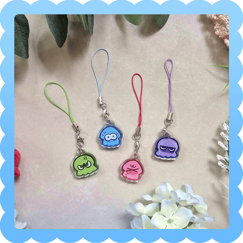 inkling and octoling ️ epoxy phone charm | jeanini's art shop