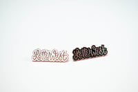 Image 1 of LetterWest Wavy Letter Enamel Pin 