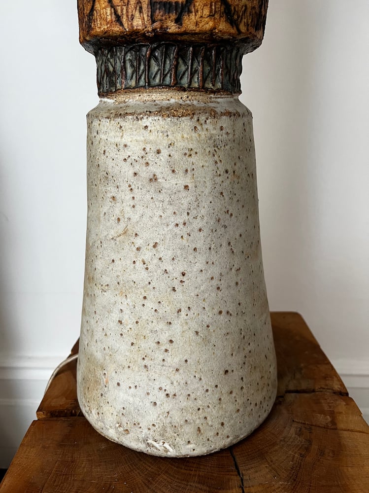 Image of Large Studio Ceramic Lamp by Alan Wallwork, London 1964 (Reserved)