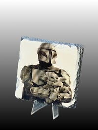 9x9cm Fractured Mando and child