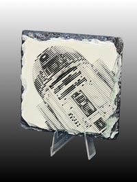 9x9cm  Fractured' R2D2 Rock Slate