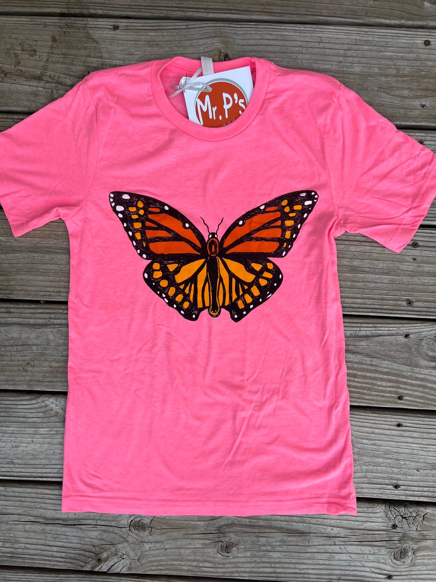 Image of Adult Hot Pink Butterfly Tee