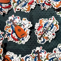 Image 1 of Lute and Dagger Stickers