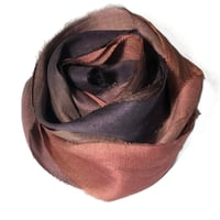 Image 6 of 10YD. REDWOOD  FOREST HAND DYED RECYCLED SARI SILK RIBBON BUNDLES by COLOR KISSED SILK