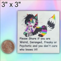 Image 2 of Weird Sparkledog Removable Vinyl Sticker