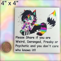 Image 3 of Weird Sparkledog Removable Vinyl Sticker