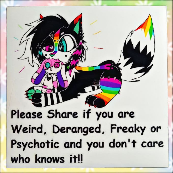 Image of Weird Sparkledog Removable Vinyl Sticker