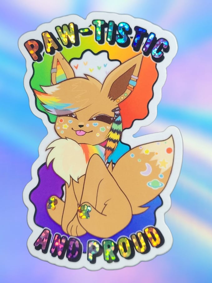 Image of Paw-tistic Glitter Poke mon Sticker 