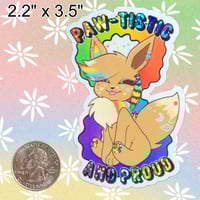 Image 2 of Paw-tistic Glitter Poke mon Sticker 