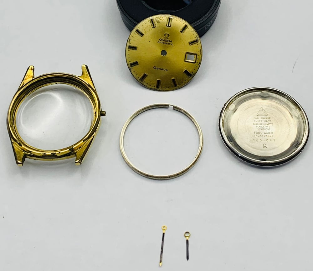 Image of Omega geneve gold pltd 1960's/70's gents watch Case/Dial,used,ref#(om-38)