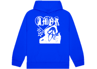 Amor White Glitter (Blue Hoodie)