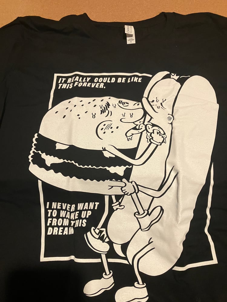 Image of hot dog hamburger shirt
