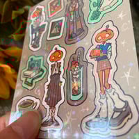 Image 2 of Pumpkin Academia Lady Sticker Sheet