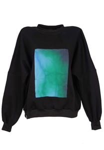 Image of Verlauf Sweater schwarz blaugrün