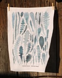 Banksia Leaves Premium Cotton Linen Tea Towel