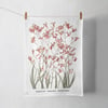 Kangaroo Paw Flame Premium Cotton Linen Tea Towel