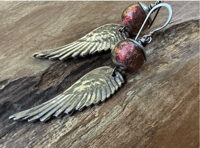 Image 3 of Solid sterling silver Angel Wings/ n215