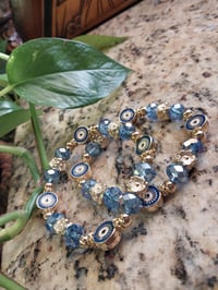 Image 2 of Golden blue Evil eye