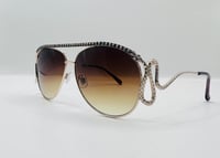 Image 1 of Gold-tone Serpent Sunglasses 