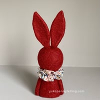 Image 3 of Boston Bunny Ornament - Red