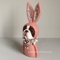 Image 2 of Boston Bunny Ornament - Pink