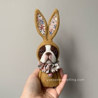 Image 2 of Boston Bunny Ornament - Mustard Yellow