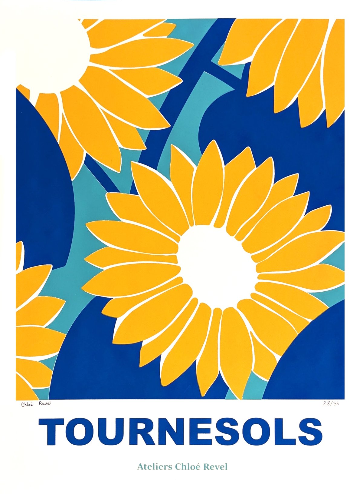 Sérigraphie des tournesols