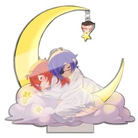 Image 1 of Kaeya and Diluc Acrylic Standee - Moon and Stars - "Brighter Nights" Set