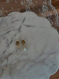 Image 1 of Rainbow Moonstone Angel Tears (Gold)