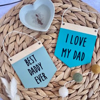 Image 2 of All About Dad Little Phrases Mini Pennant