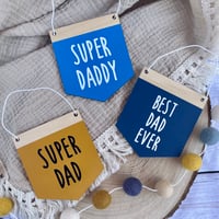 Image 1 of All About Dad Little Phrases Mini Pennant