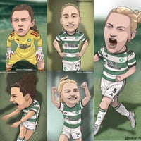 PRE-ORDER Celtic Women's Individual Players A5 Prints!