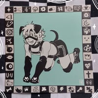 Image 2 of Puppy Boy Textured Square Print
