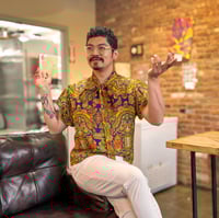 Image 2 of Lavaliere-Neck Shirt