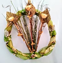 Image 1 of Wreath in Gold and Green